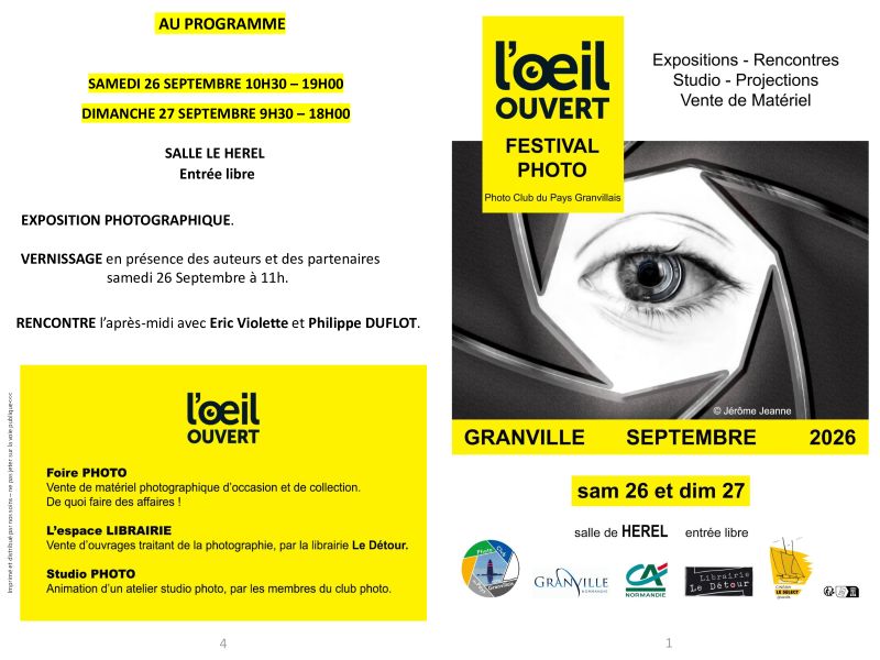 Exposition photographie 63 Boulevard des Amiraux Granvillais Granville 2026-09-26