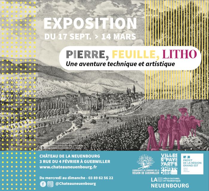 Exposition Pierre, Feuille, Litho, une aventure technique et artistique, Château de la Neuenbourg, Guebwiller