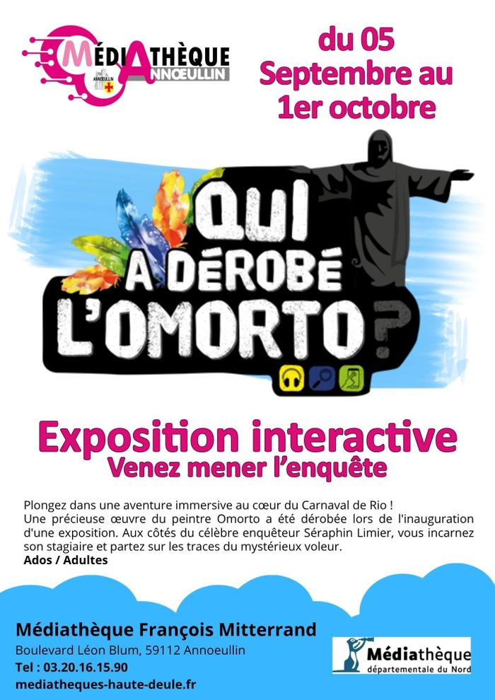 Exposition – Qui a dérobé l’Omorto ?, Médiathèque François Mitterrand à Annoeullin, Annœullin