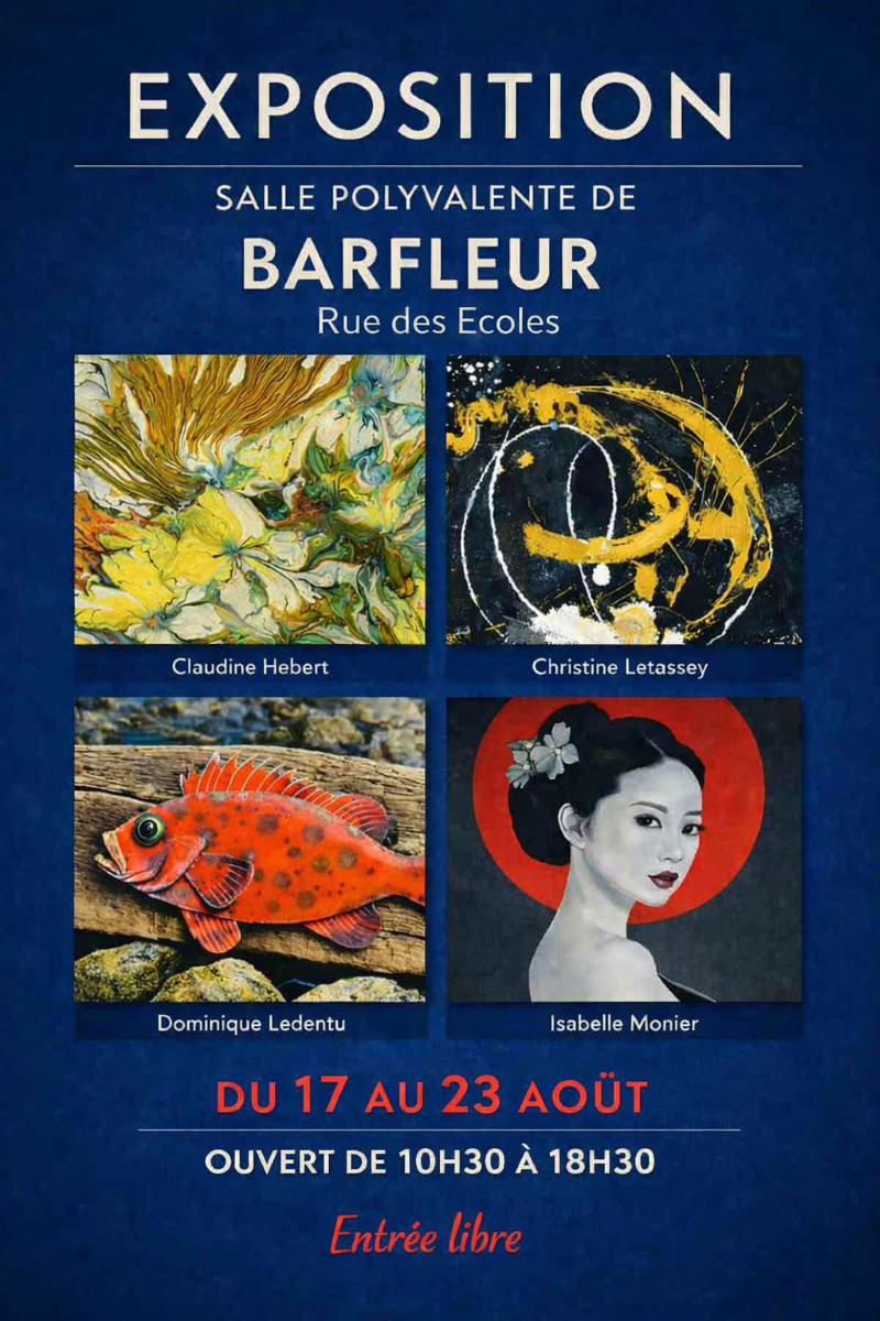 Exposition Regards croisés sculptures, peintures, pastels Salle polyvalente Barfleur