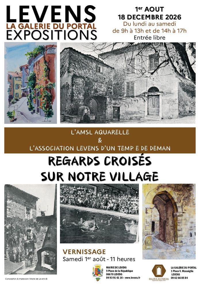Exposition « Regards croisés sur notre village », La Galerie du Portal, Levens