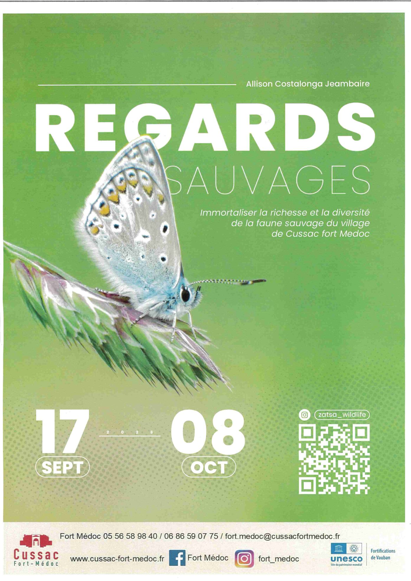 Exposition Regards sauvages  Cussac-Fort-Médoc