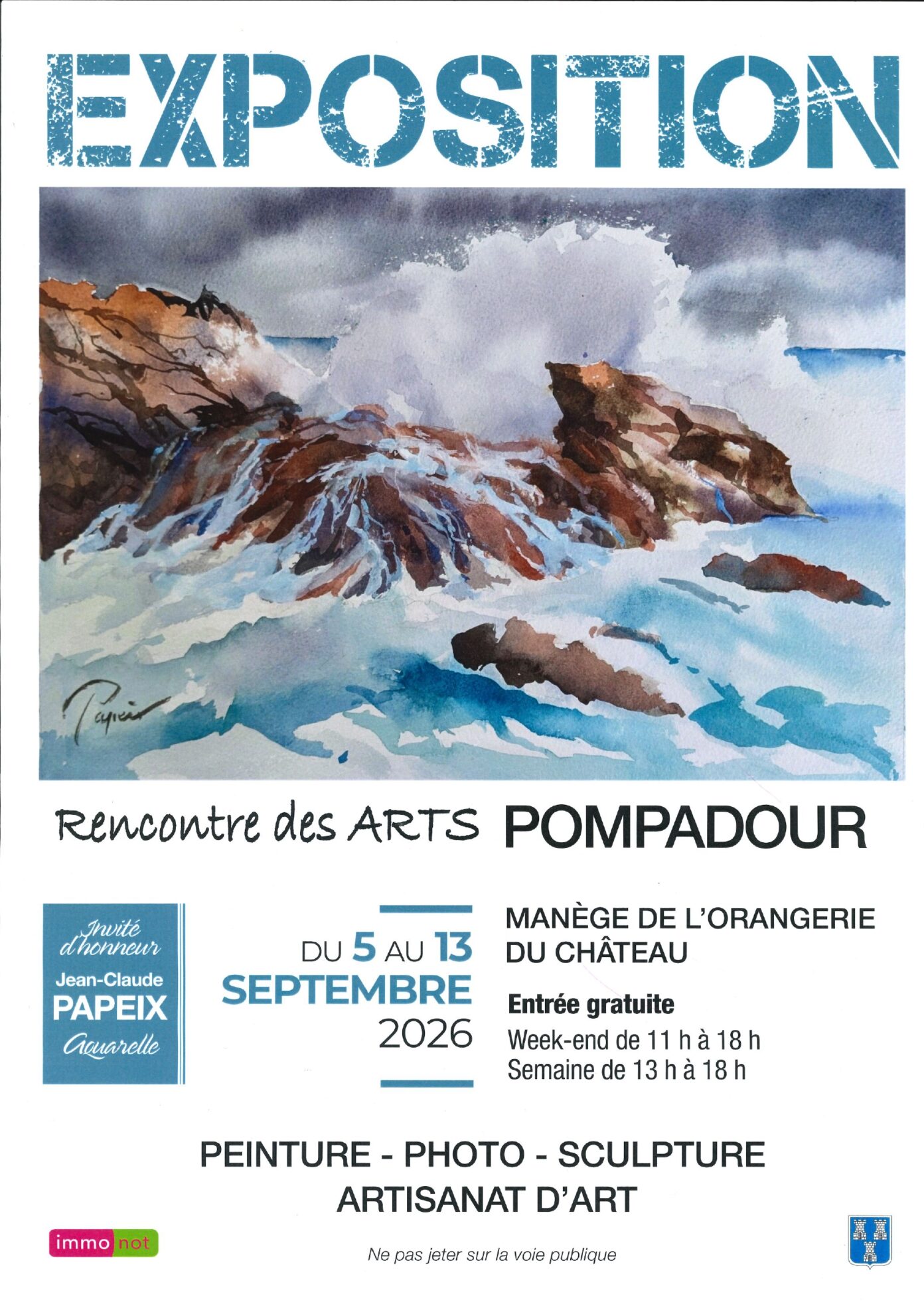 Exposition Rencontre des Arts Pompadour Manège de l&rsquo;Orangerie Arnac-Pompadour