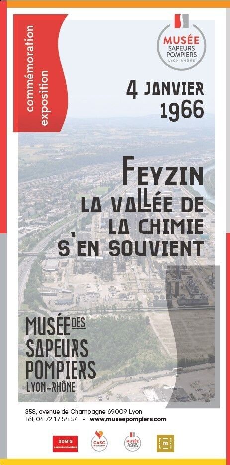 Exposition sur « 4 JANVIER 1966, FEYZIN LA VALLEE DE LA CHIMIE S&rsquo;EN SOUVIENT », Réserves du musée des sapeurs pompiers, Vaulx-en-Velin
