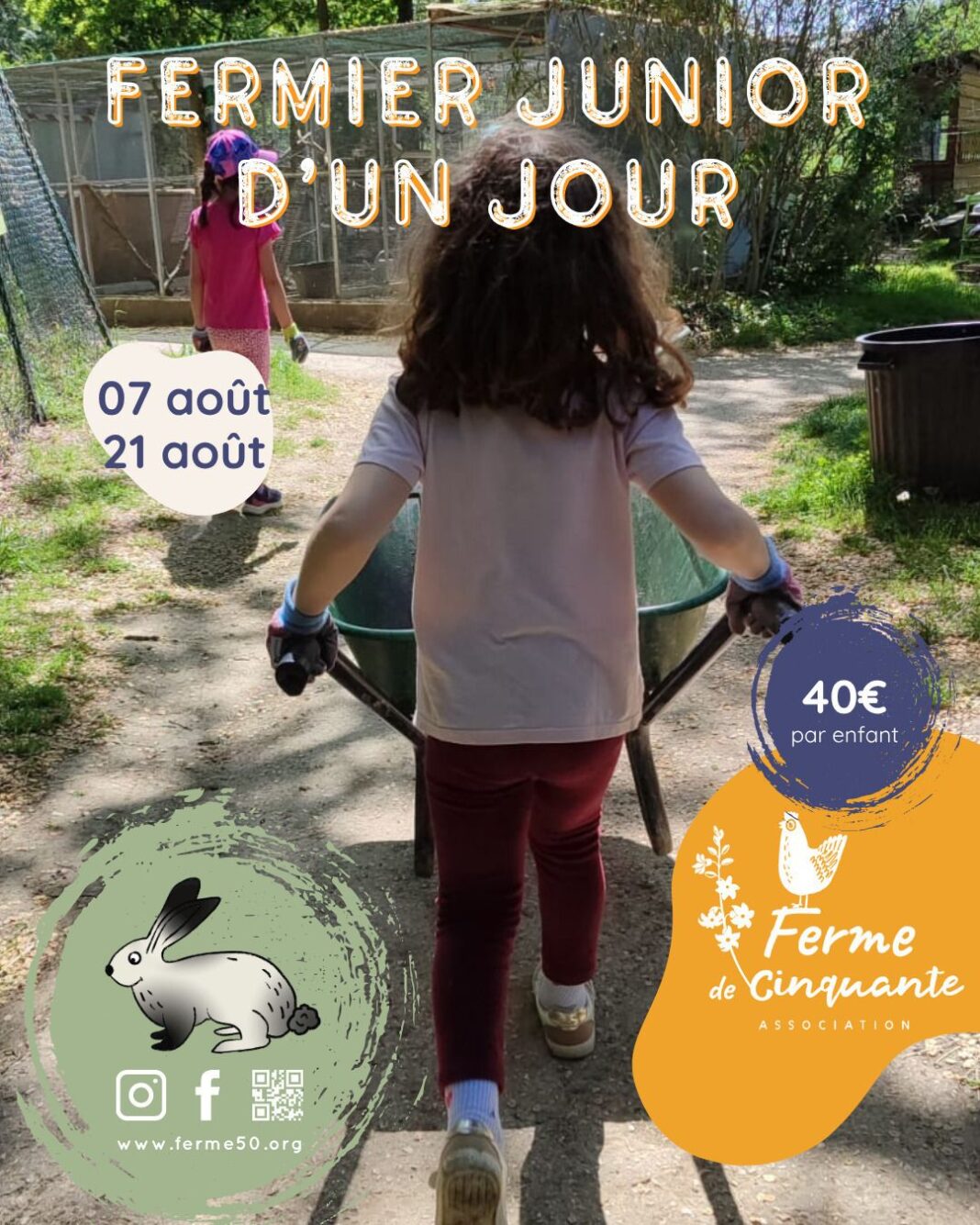 FERMIER JUNIOR D’UN JOUR Ferme de Cinquante Chemin de Mange Pommes, 31520 Ramonville-Saint-Agne, Ramonville-Saint-Agne