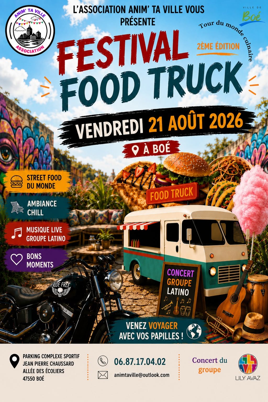 Festival Food Truck Complexe Sportif Jean-Pierre Chaussard Boé