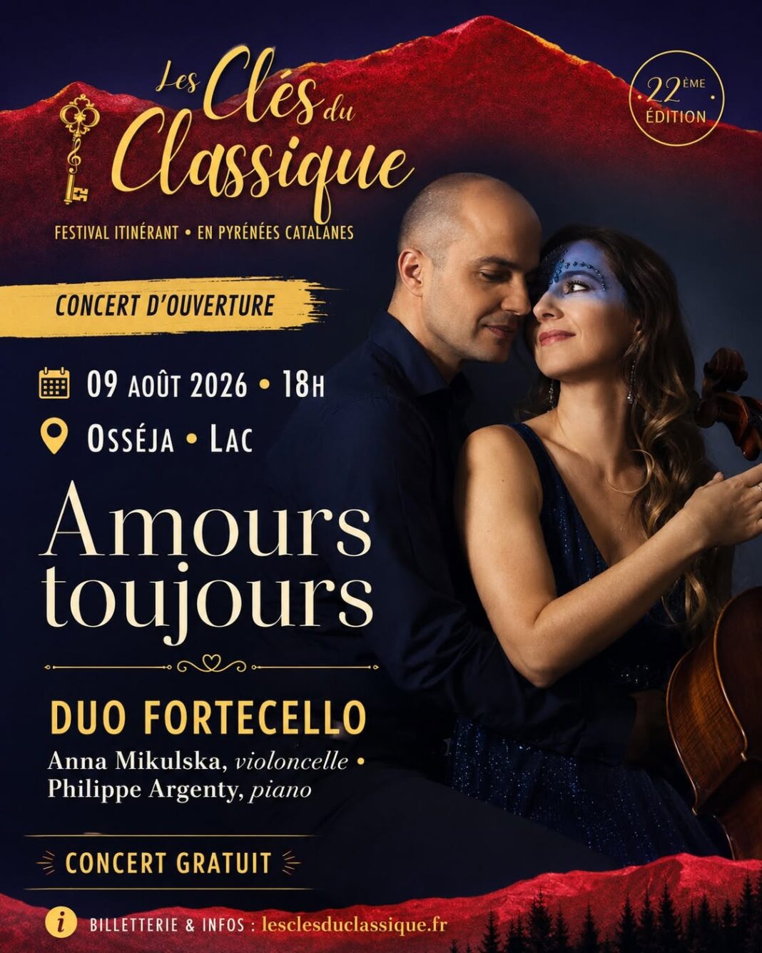 FESTIVAL LES CLES DU CLASSIQUE AMOURS TOUJOURS: DUO FORTECELLO  Osséja