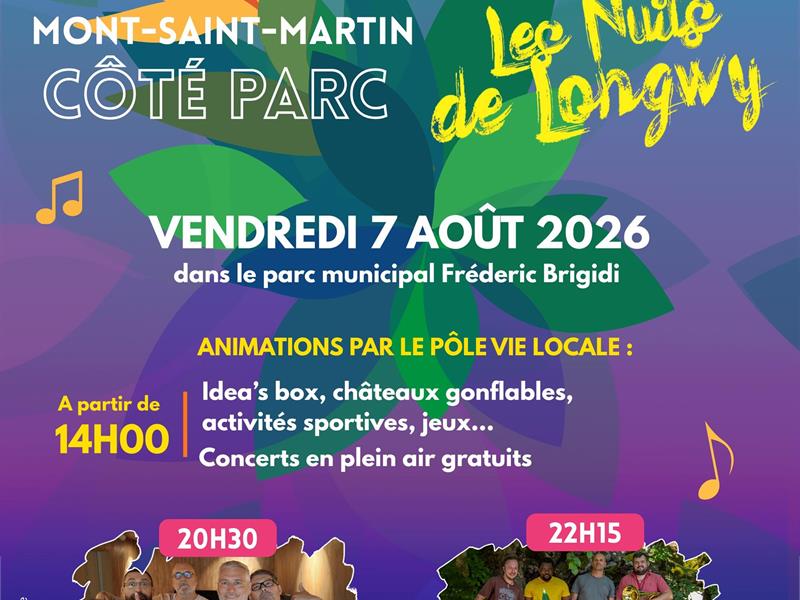 Festival Mont-Saint-Martin Côté Parc Parc municipal Frédéric Brigidi Mont-Saint-Martin