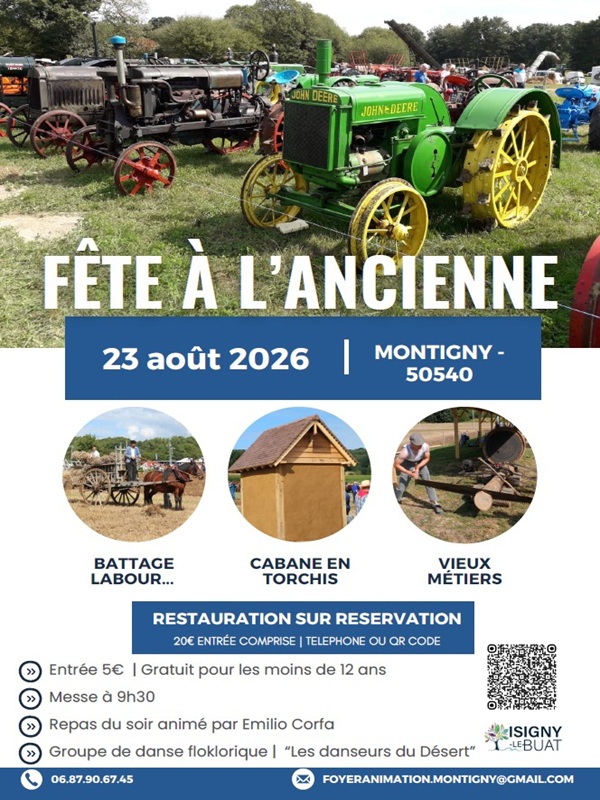 Fête à l’ancienne Montigny Isigny-le-Buat