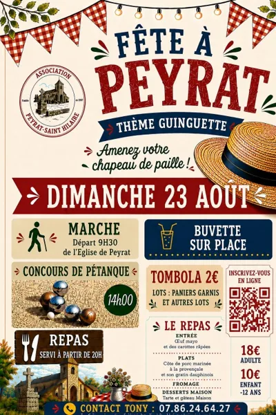 Fête à Peyrat guinguette Taussac