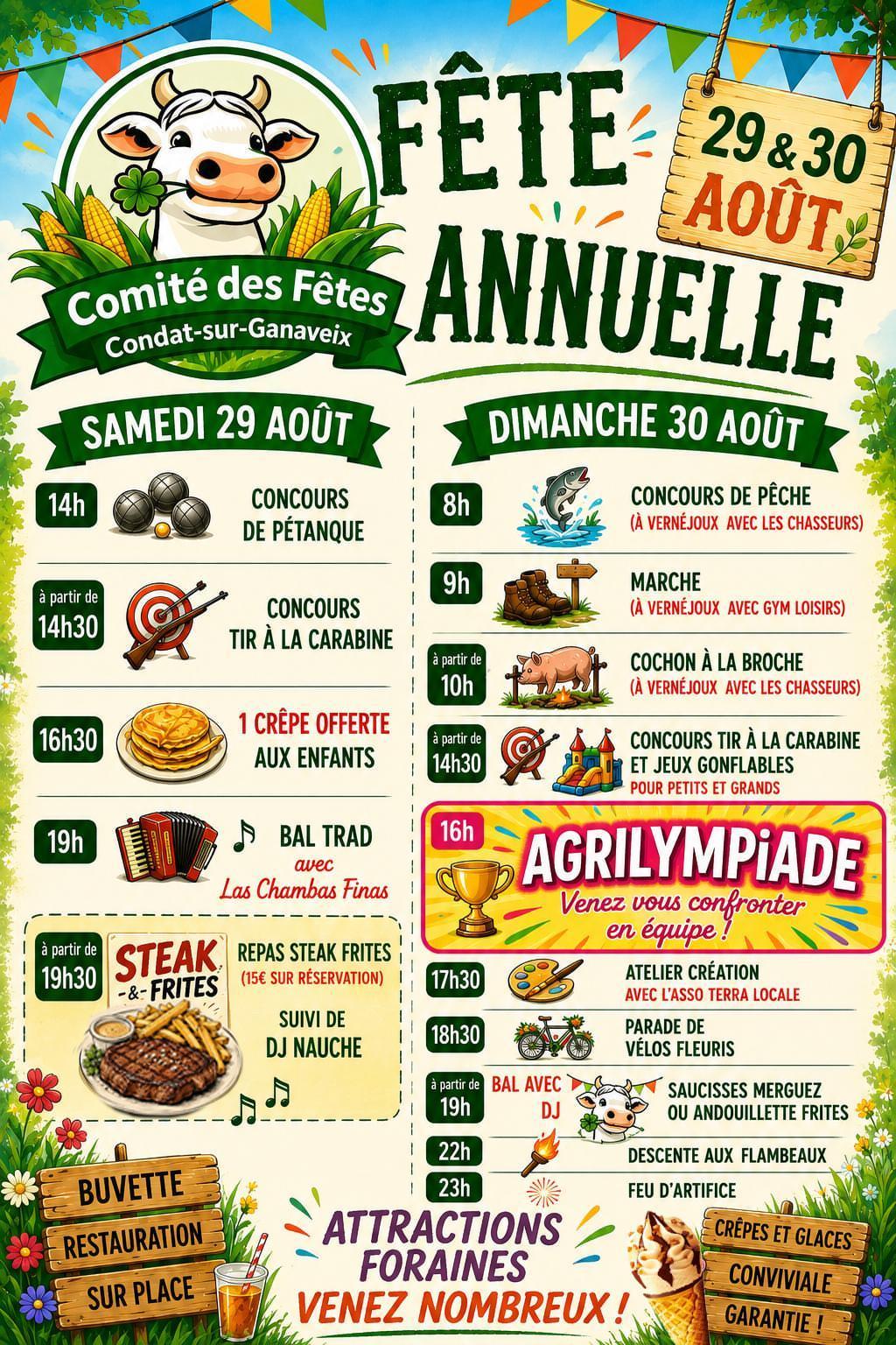 Fête annuelle à Condat sur Ganaveix Condat-sur-Ganaveix