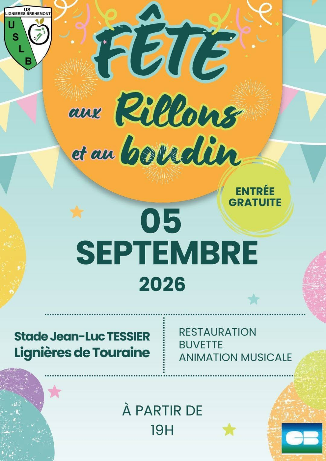 Fête aux Rillons et au boudin Lignières-de-Touraine