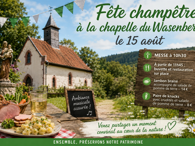 Fête champêtre à la chapelle du Wasenberg Niederbronn-les-Bains
