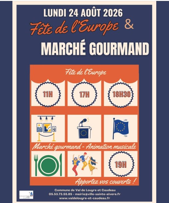Fête de l’ Europe et marchés gourmands à Sainte Alvère Val de Louyre et Caudeau