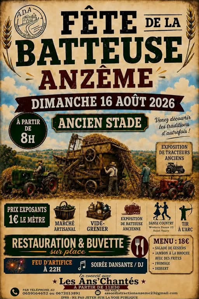 Fête de la batteuse Anzême