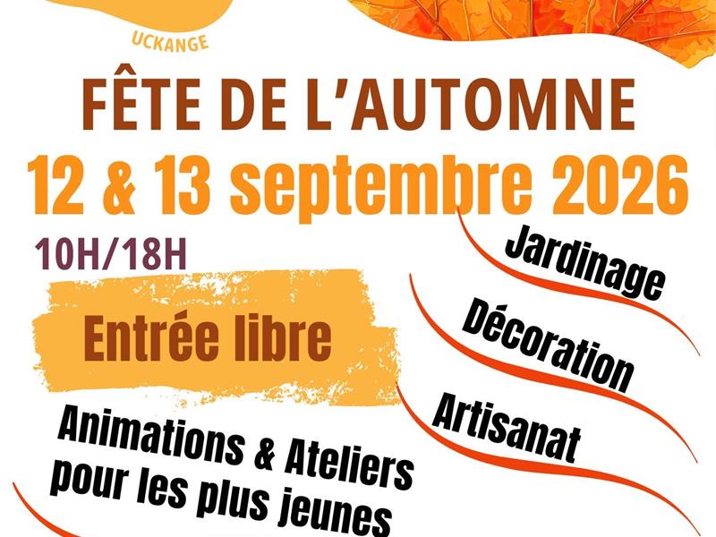 Fête de l'automne 11 Rue Privée Uckange 2026-09-12
