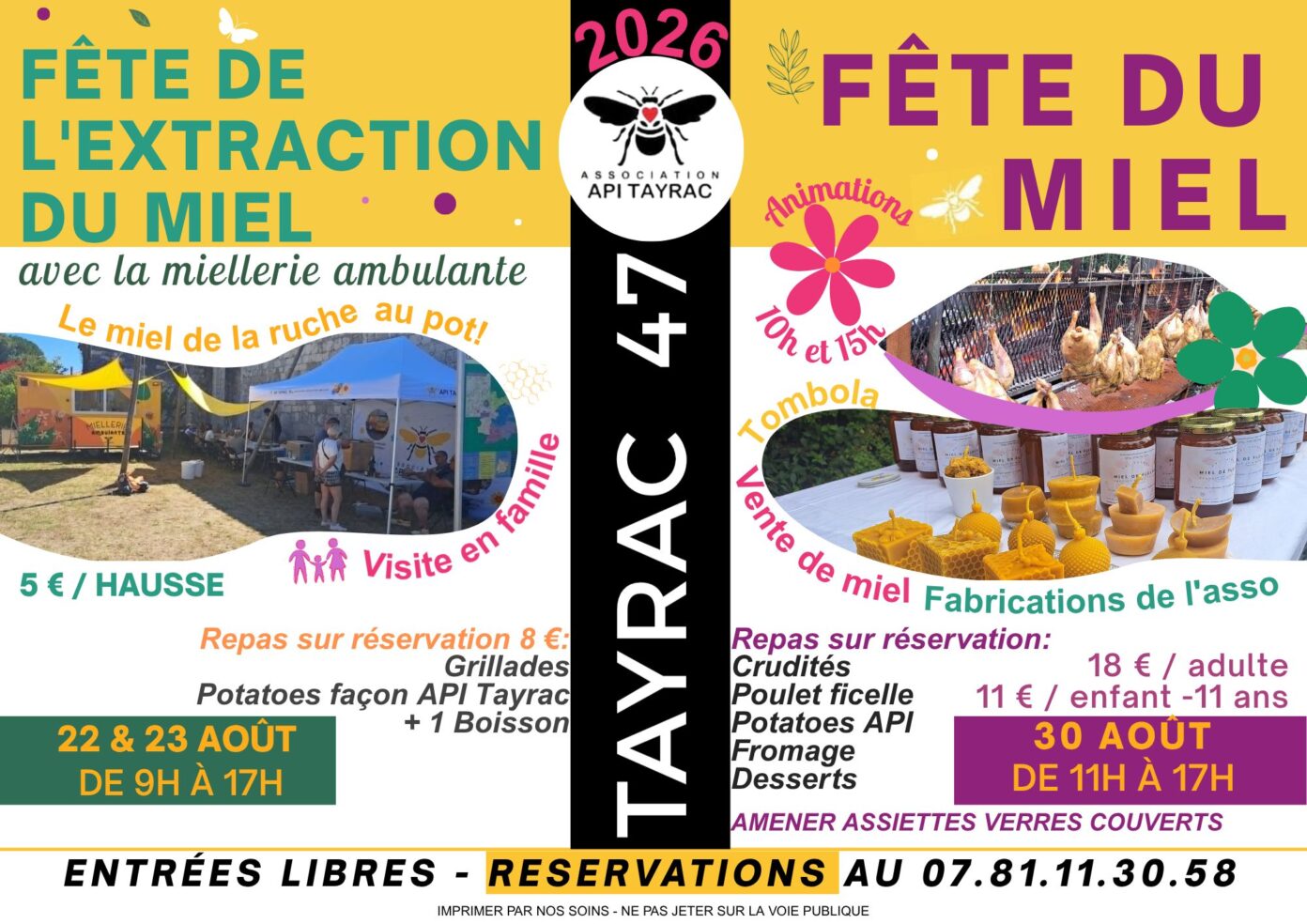 Fête de l&rsquo;extraction du miel API TAYRAC Tayrac