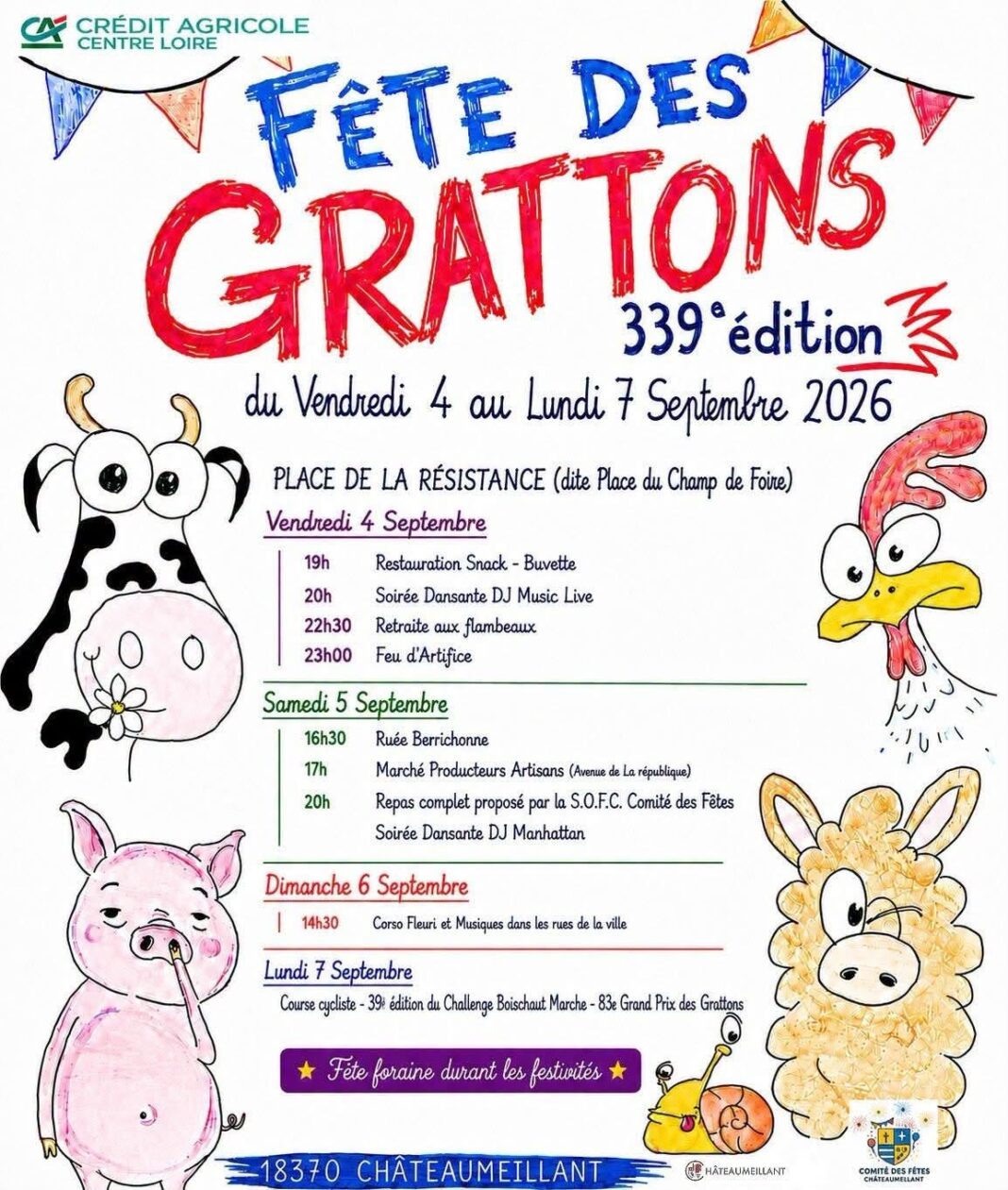 Fête des grattons Châteaumeillant