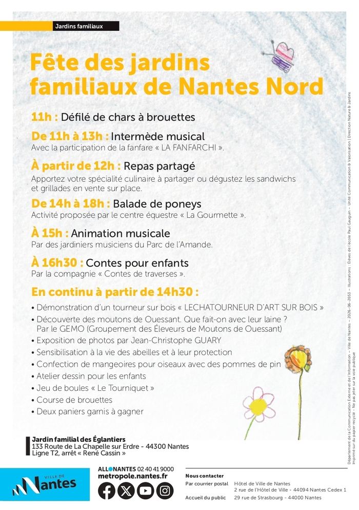 Fête des jardins familiaux de Nantes Nord jardins familiaus des églantiers Carquefou
