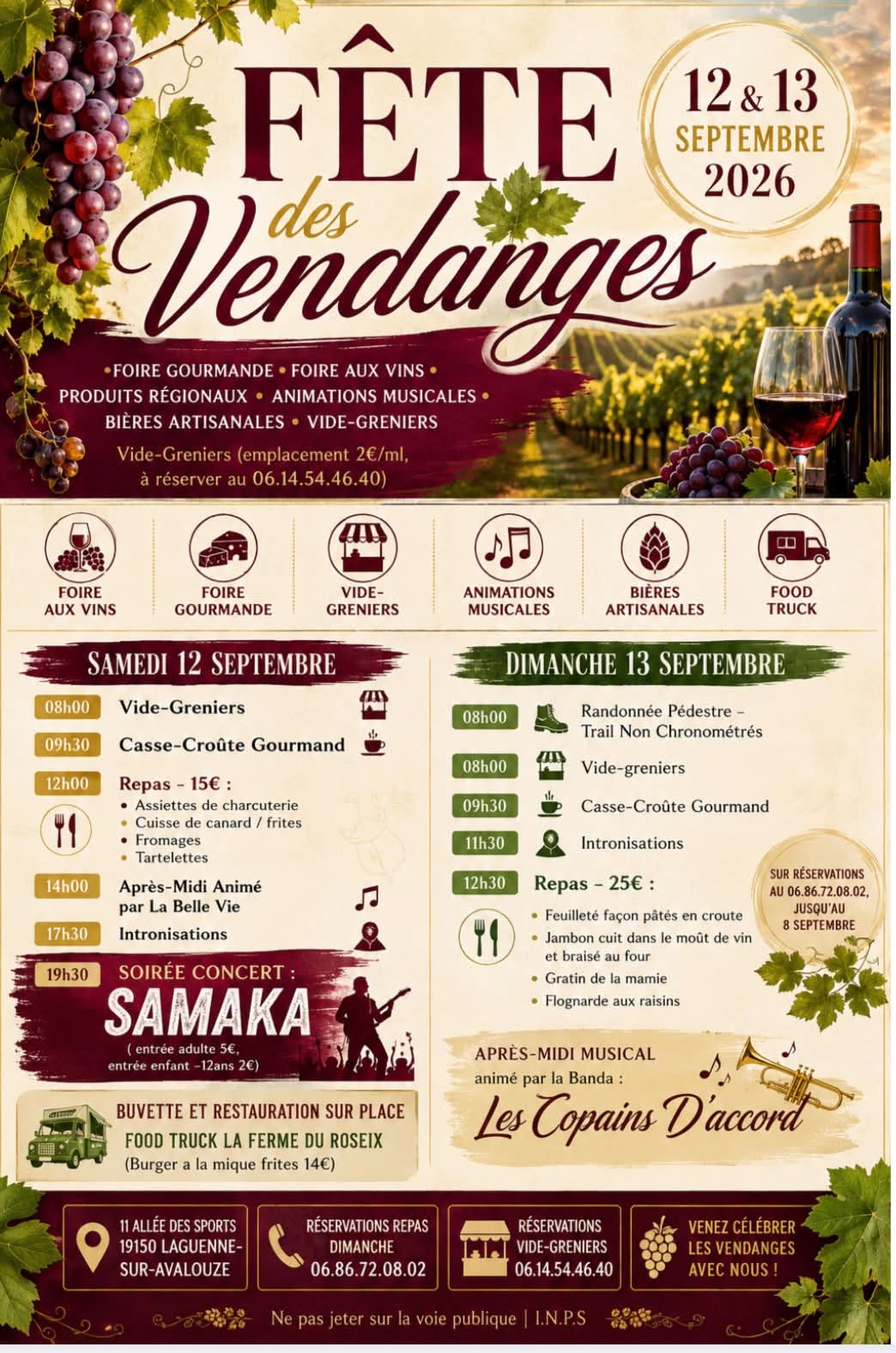 Fête des Vendanges 11 Allée des Sports Laguenne-sur-Avalouze 2026-09-12