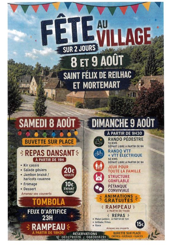 Fête du village de Saint Félix de Reilhac et Mortemart Saint-Félix-de-Reillac-et-Mortemart