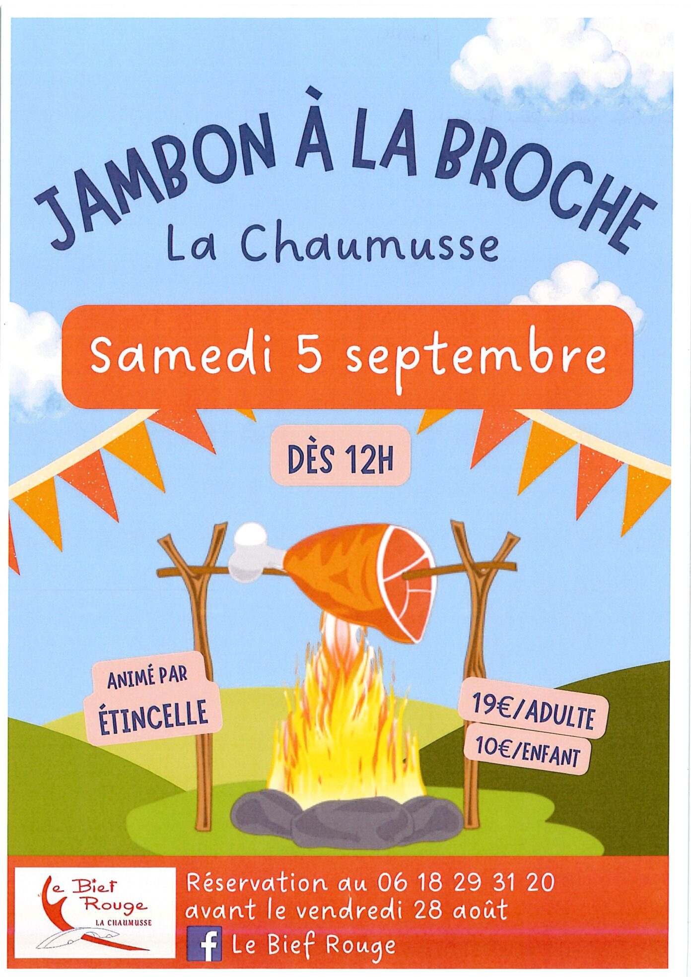 Fête du village jambon à la broche La Chaumusse