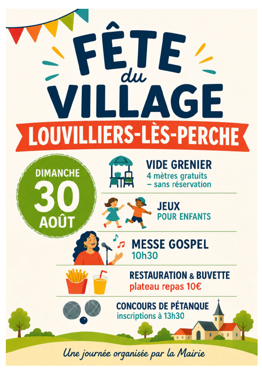 Fête du Village Louvilliers-lès-Perche Louvilliers-lès-Perche