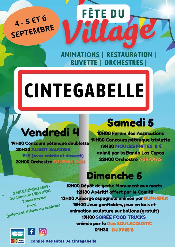 Fête locale de Cintegabelle, Parking Frédéric MISTRAL, Cintegabelle