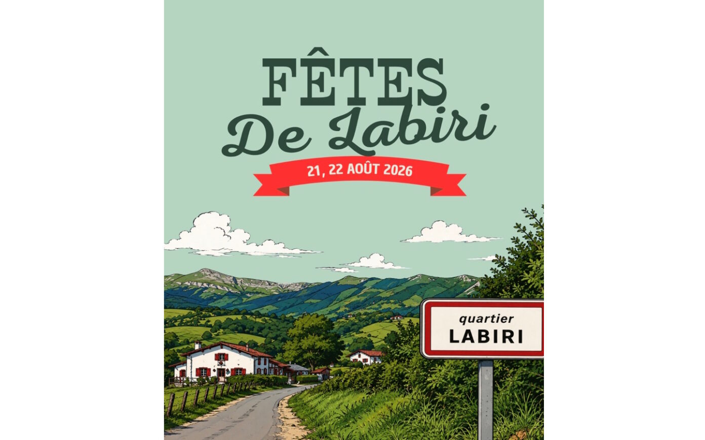 Fêtes de Labiri (repas et course de vaches) Hasparren