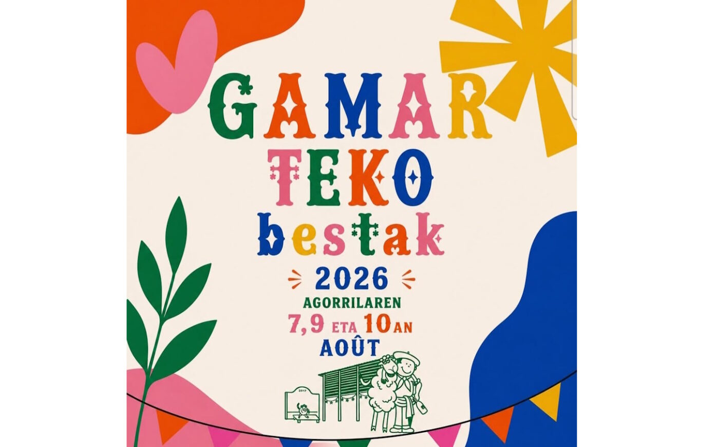 Fêtes de village pelote basque, repas des villageois, talos et danses, concert Gamarthe