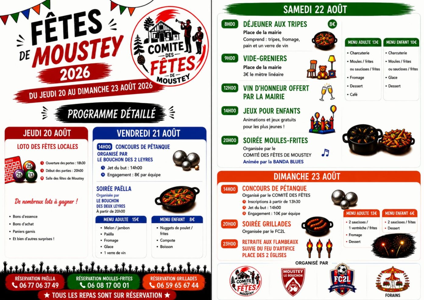 Fêtes locales de Moustey Place du boulodrome et salle des fêtes Moustey