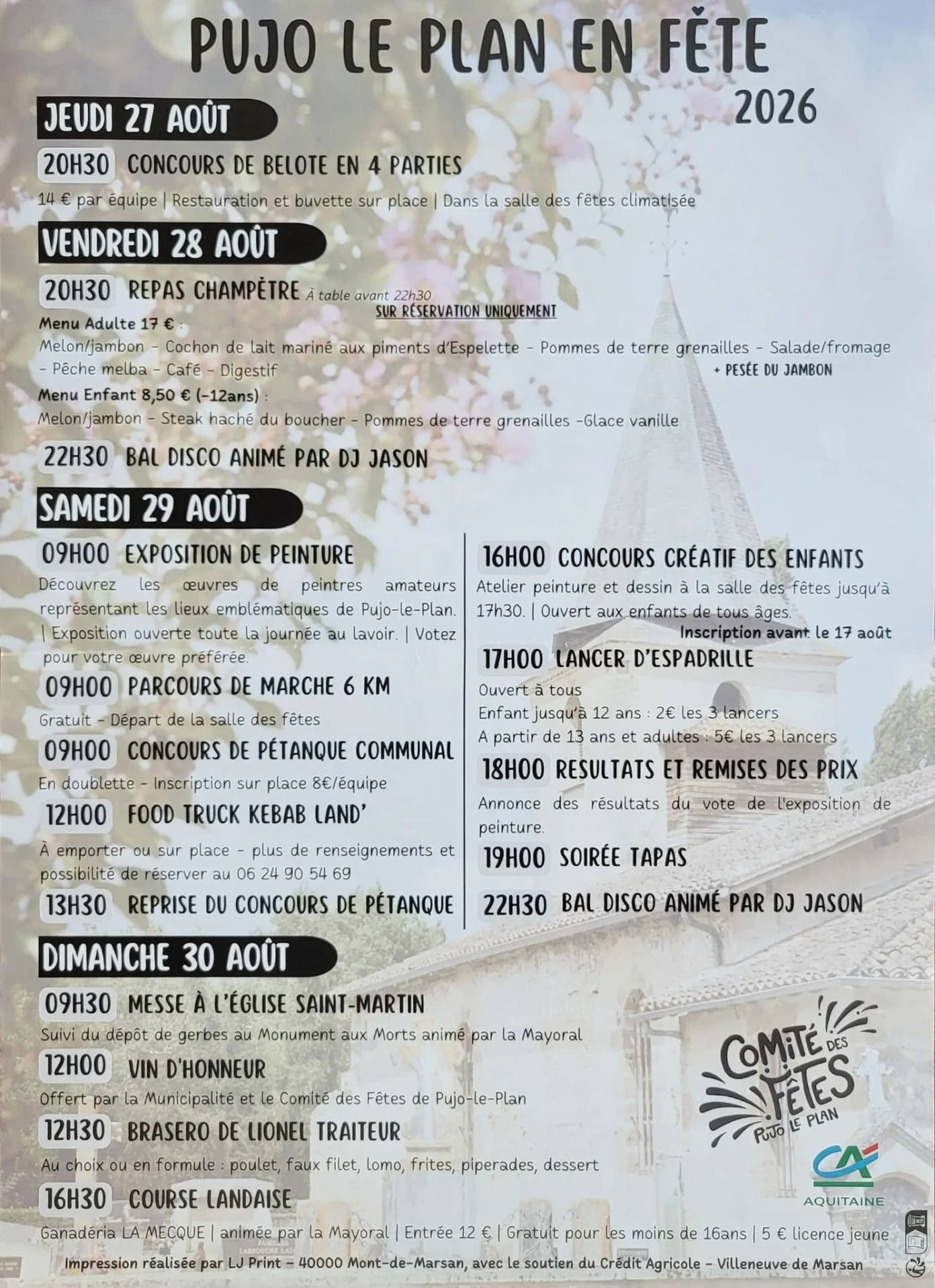Fêtes locales Pujo-le-Plan
