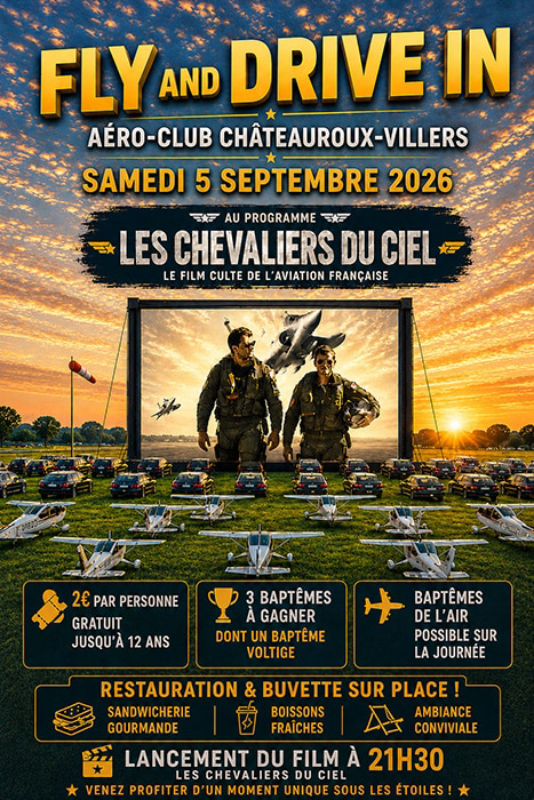 Fly and Drive In à l’Aéro-club Châteauroux-Villers Saint-Maur
