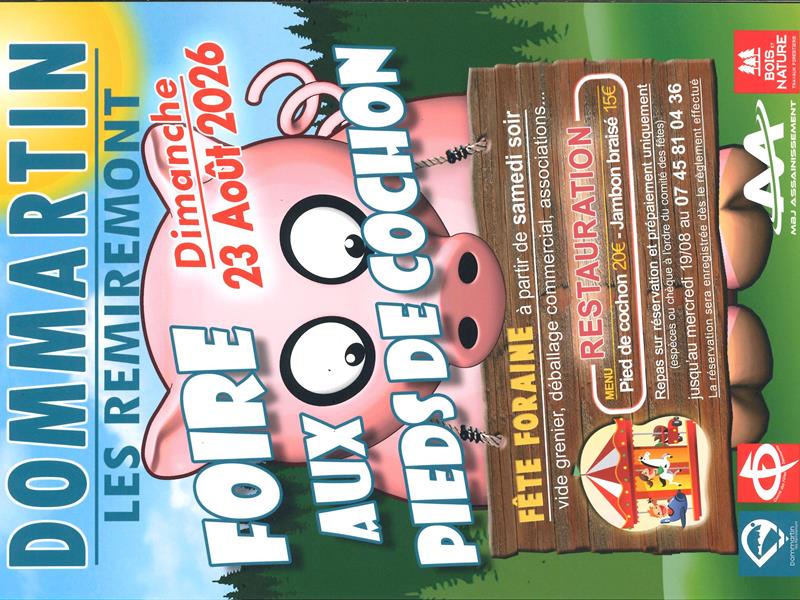 Foire aux Pieds de Cochon Dommartin-lès-Remiremont