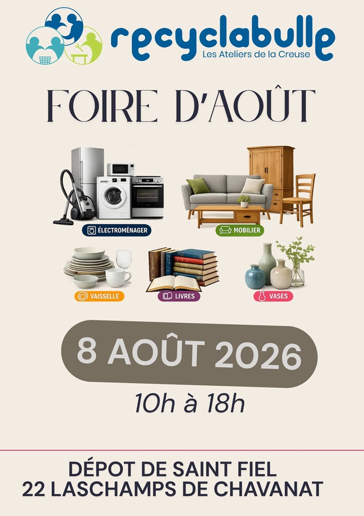 Foire d’août Recyclabulle Saint-Fiel
