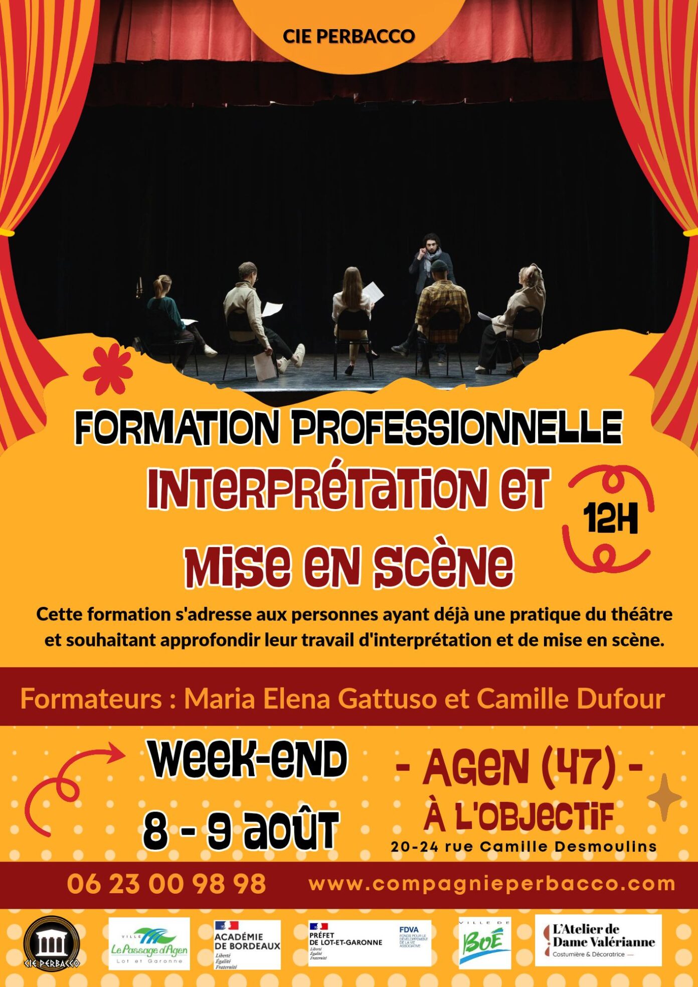 Formation professionnelle Interprétation et mise en scène L’Objectif Agen