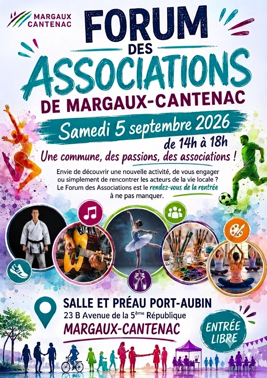Forum des associations à Margaux-Cantenac Salle et Préau Port Aubin Margaux-Cantenac