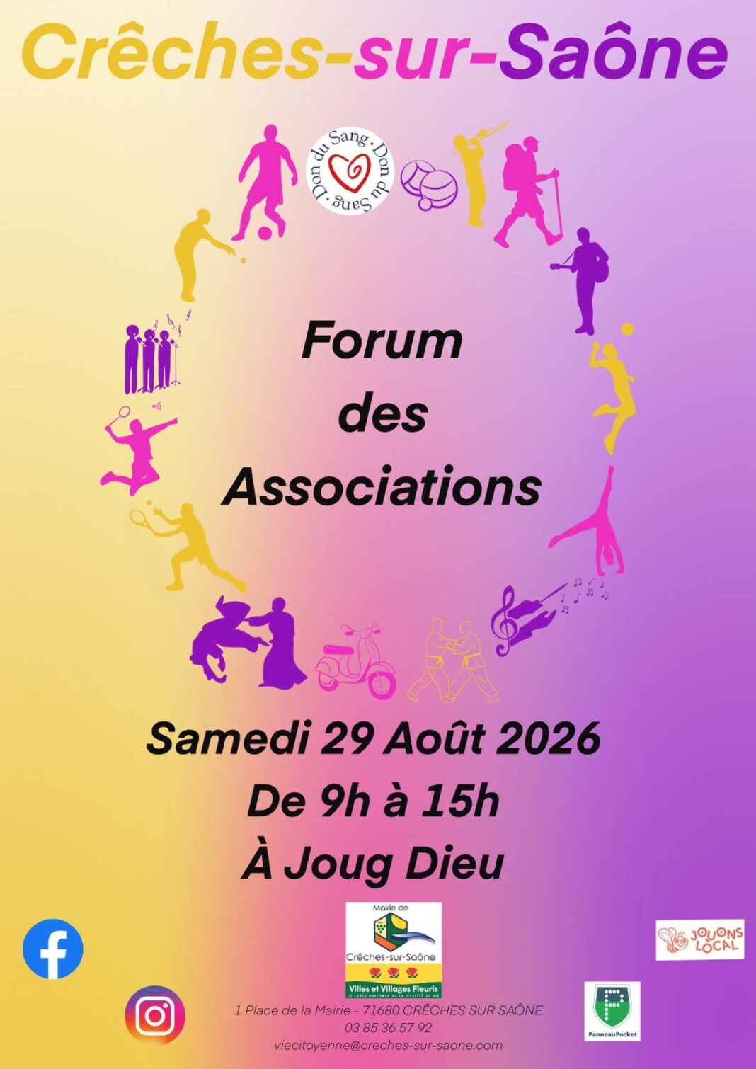 Forum des associations Salle Joug-Dieu Crêches-sur-Saône