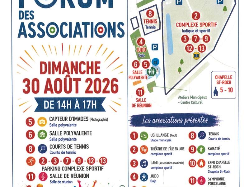 Forum des associations RUE DU CENTRE COMMERCIAL Illange 2026-08-30