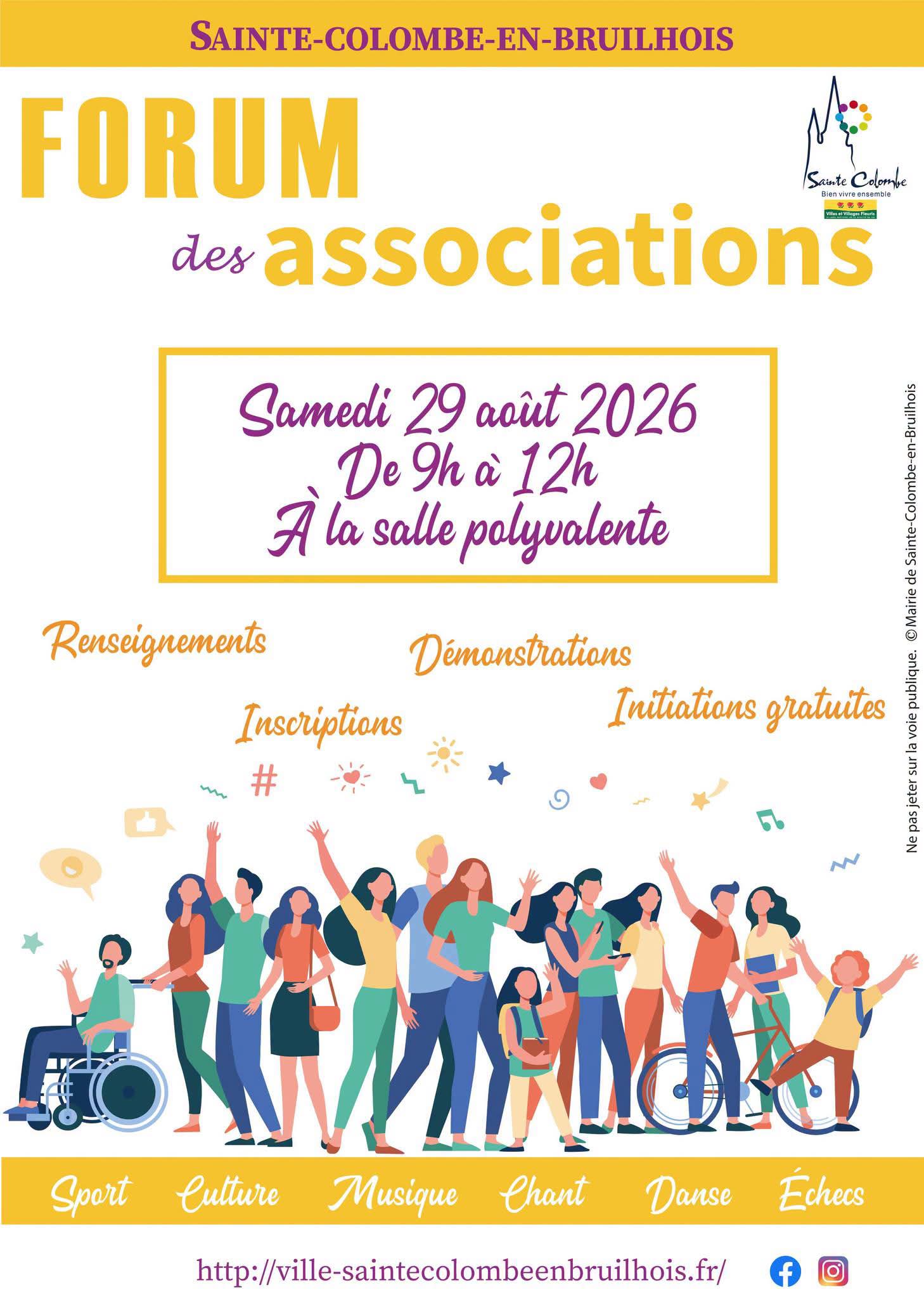 Forum des associations 3 Place du Bruilhois Sainte-Colombe-en-Bruilhois 2026-08-29