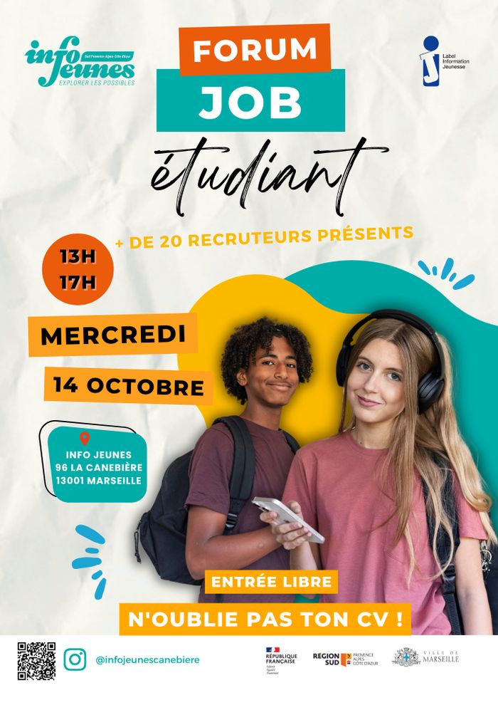 Forum Job étudiant, Info Jeunes Sud Provence-Alpes-Côte d’Azur, Marseille