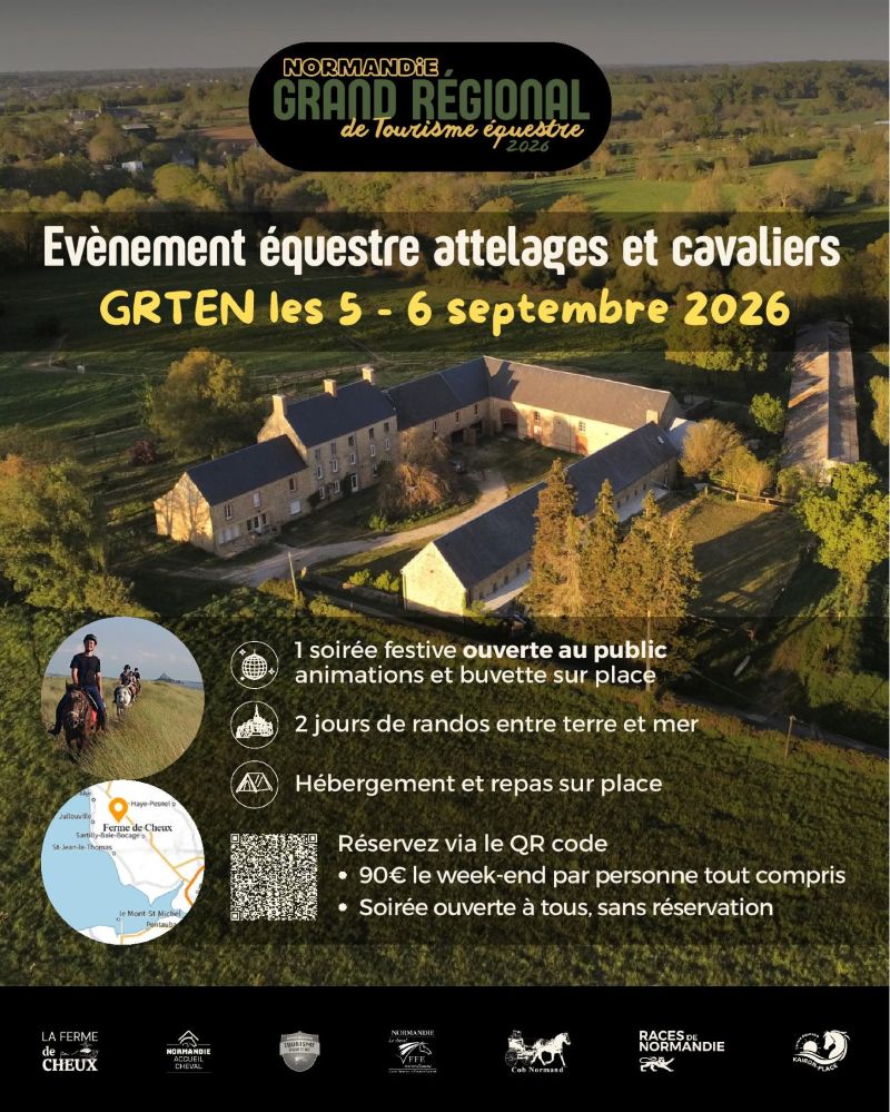 Grand rassemblement de tourisme équestre de Normandie Ferme de Cheux Jullouville