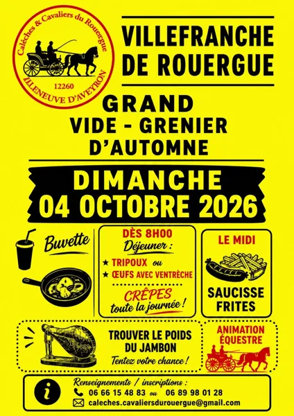 Grand vide grenier d&rsquo;automne à Villefranche  Villefranche-de-Rouergue