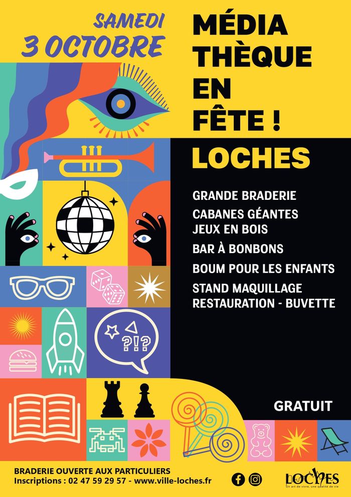 Grande braderie Médiathèque Jacques-Lanzmann Loches