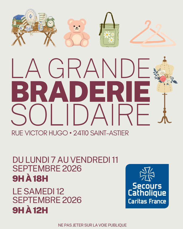 Grande Braderie Solidaire Saint-Astier