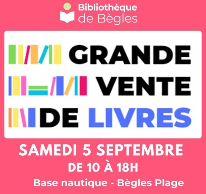 Grande vente de livres, Bègles Plage, Bègles