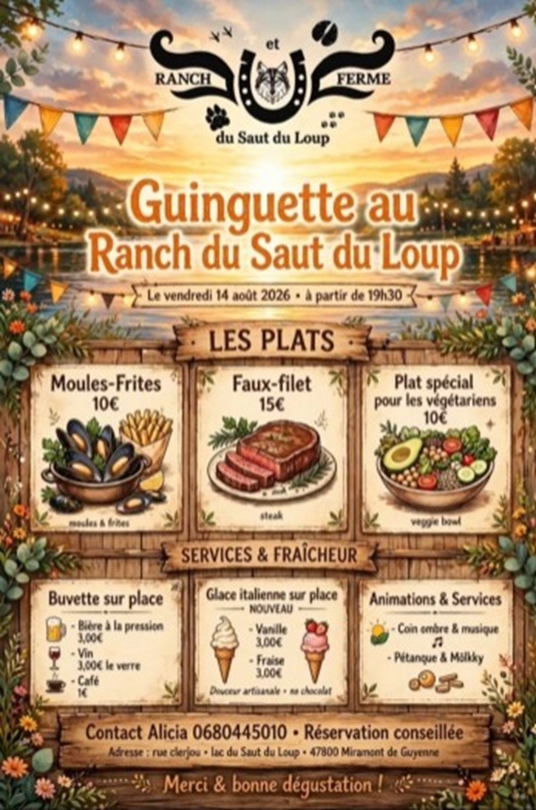 Guinguette au Ranch du Saut du Loup Rue Pierre Clerjou Miramont-de-Guyenne