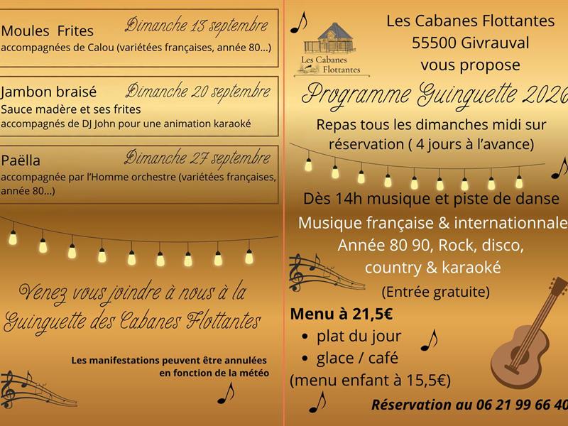 Guinguette aux Cabanes Flottantes Les Cabanes Flottantes Givrauval