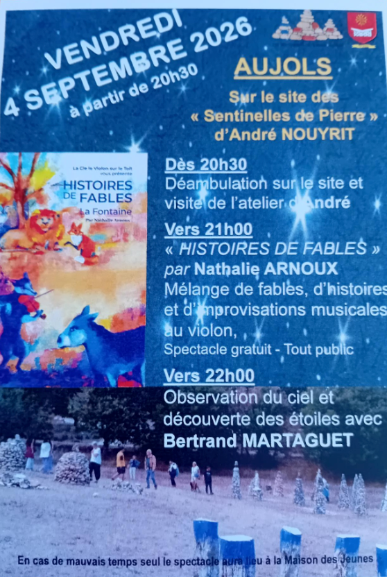 Histoires de fables et observation du ciel Aujols