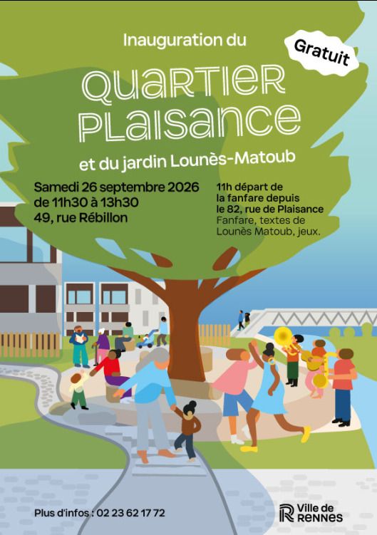 Inauguration du Quartier Plaisance et du jardin Lounès-Matoub, Quartier Plaisance, Rennes